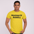 Machate Raho Shiny Black Printed T-shirt - Mustard Yellow